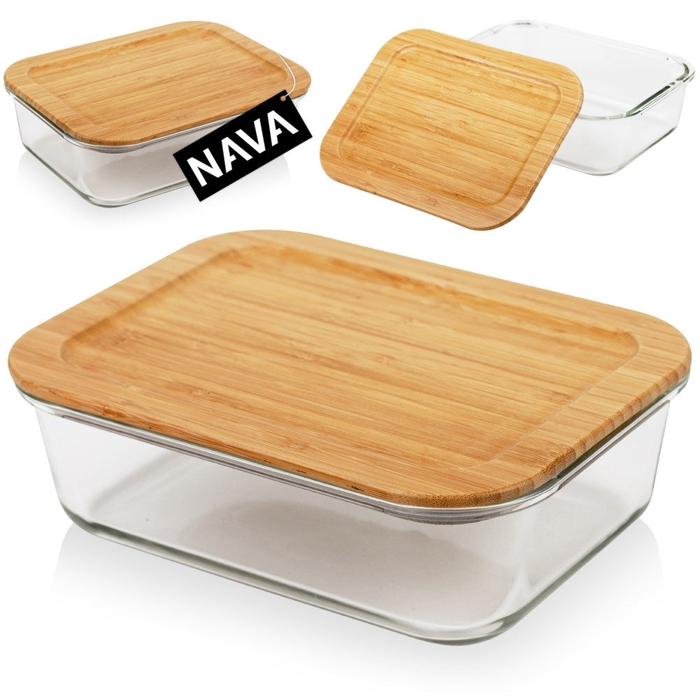 Glass Jar with Bamboo Lid - Tight Seal, Dishwasher Safe