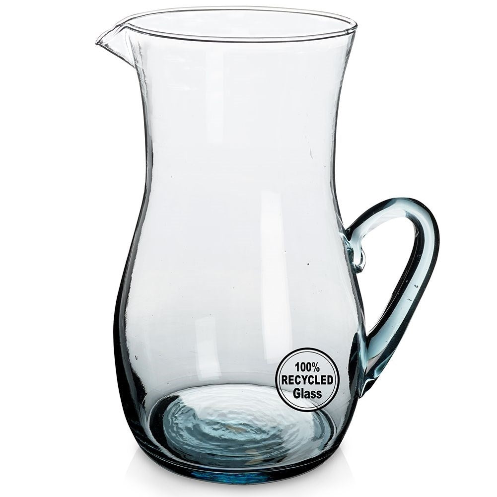 Glass Jug 1.7L in Recycled Blue Glass