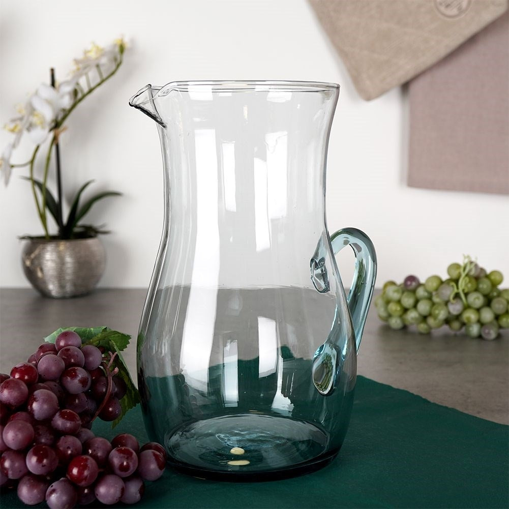 Glass Jug 1.7L in Recycled Blue Glass