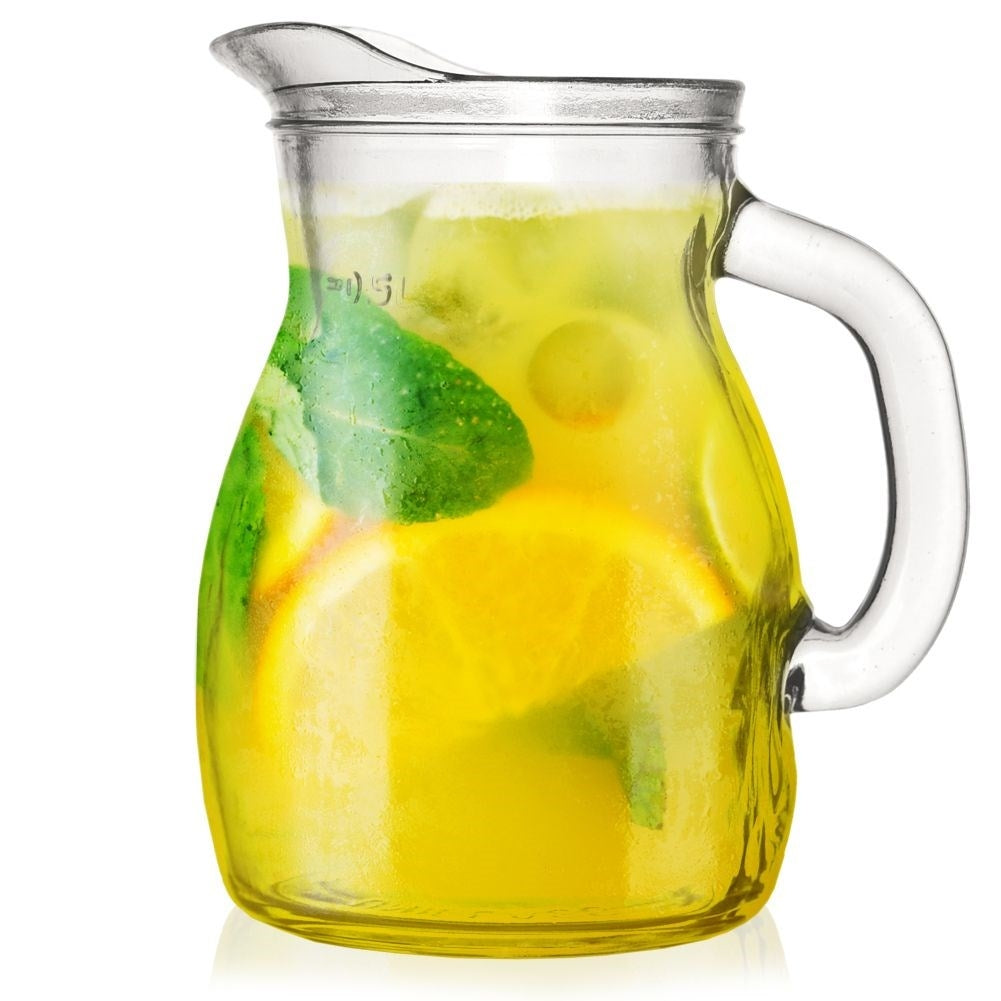 Glass Jug 500 ml with Spout and Measuring Scale for All Drinks