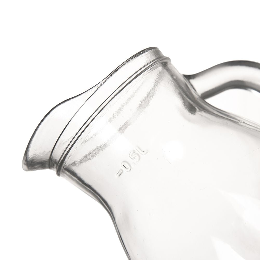 Glass Jug 500 ml with Spout and Measuring Scale for All Drinks
