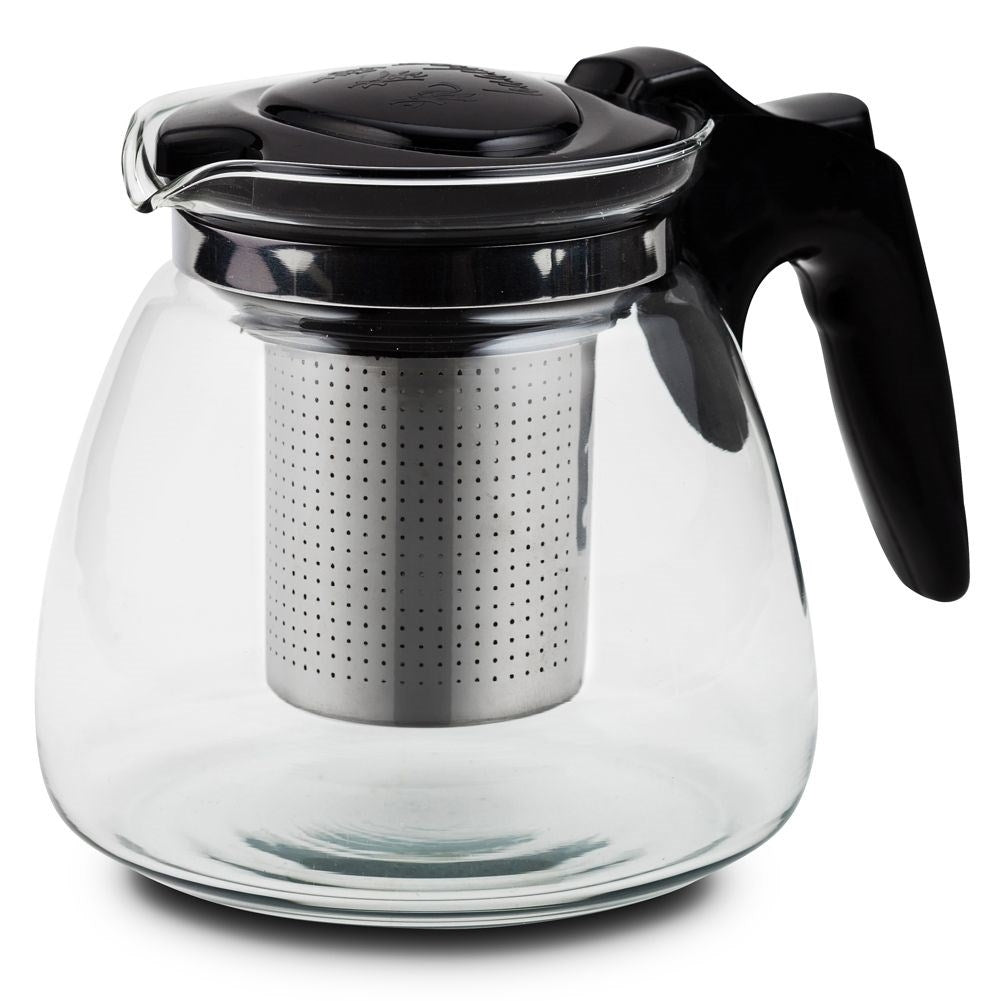 Glass Jug with Filter and Lid - Heat Resistant and Dishwasher Safe