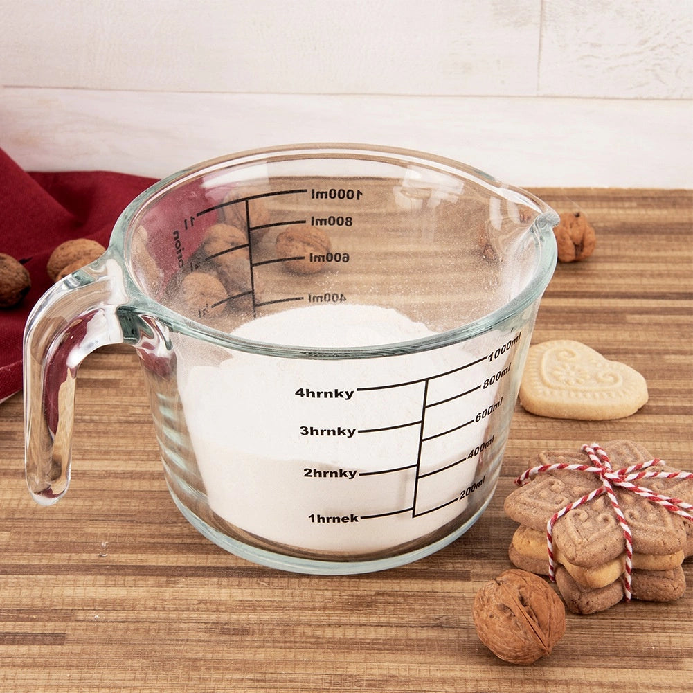 Glass Measuring Jug, 1L – Borosilicate, Temperature Resistant