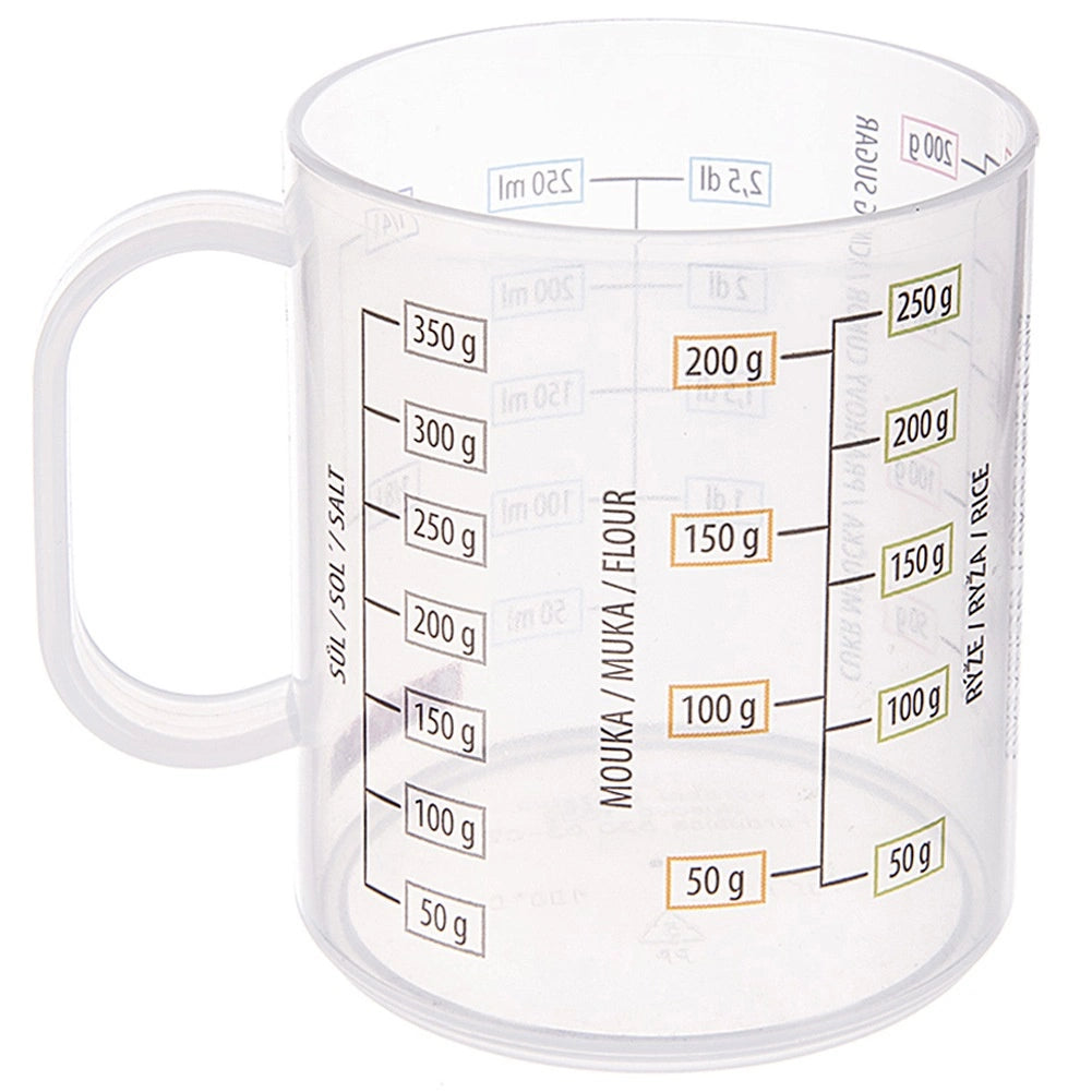 Glass Measuring Jug with Handle, 250ml Capacity