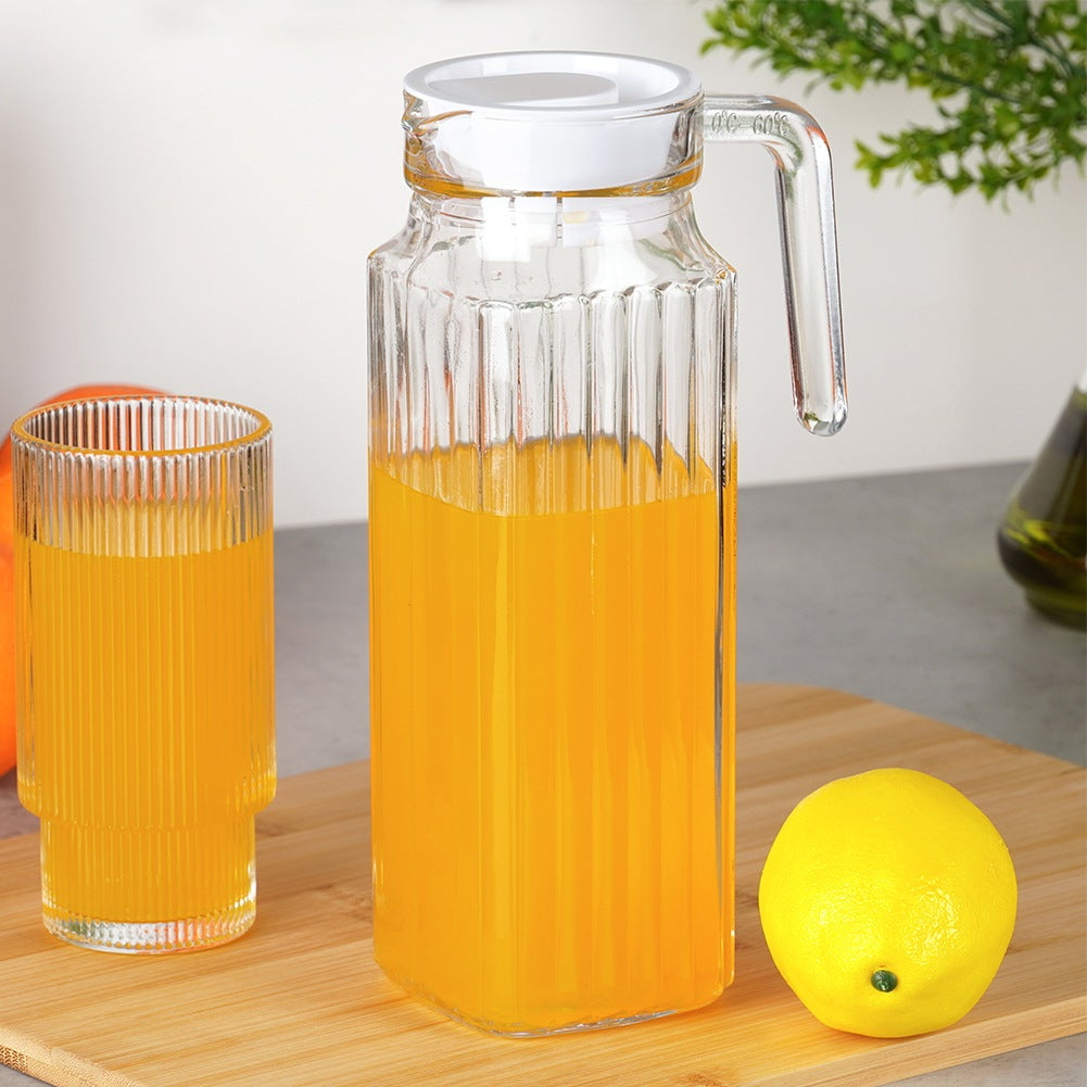 Glass Pitcher with Lid, Narrow, 1L