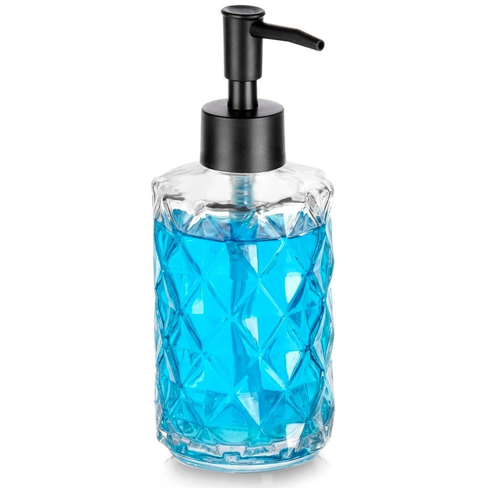 Glass Soap Dispenser, 330 ml – Transparent, Easy Refill