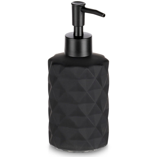 Glass Soap Dispenser, Black, 330 ml Capacity