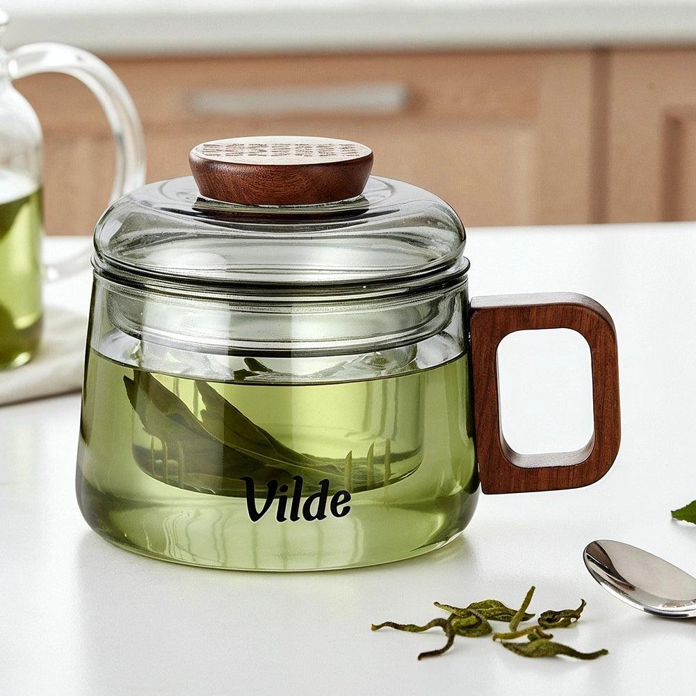 Glass Tea Mug with Borosilicate Infuser, 240 ml