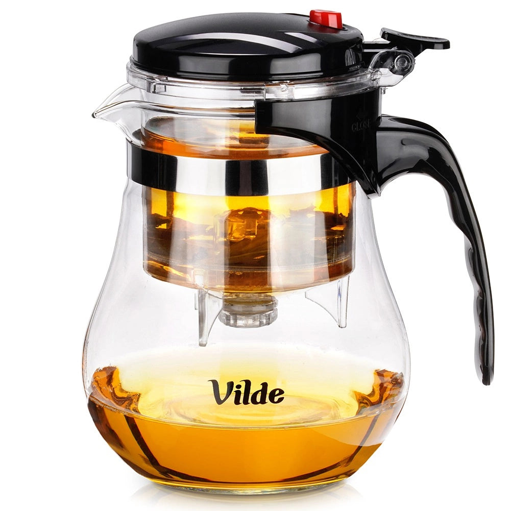 Glass Teapot with Infuser, 1.15L Borosilicate
