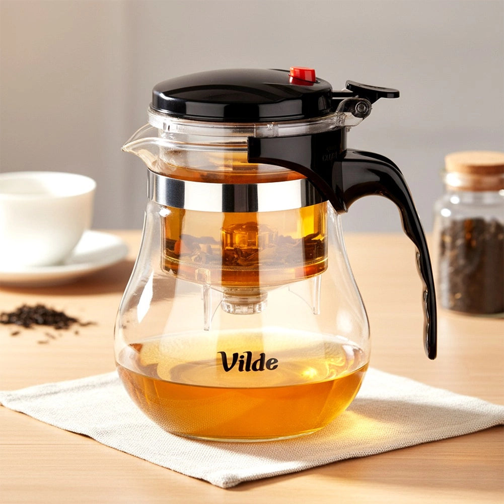 Glass Teapot with Infuser, 1.15L Borosilicate