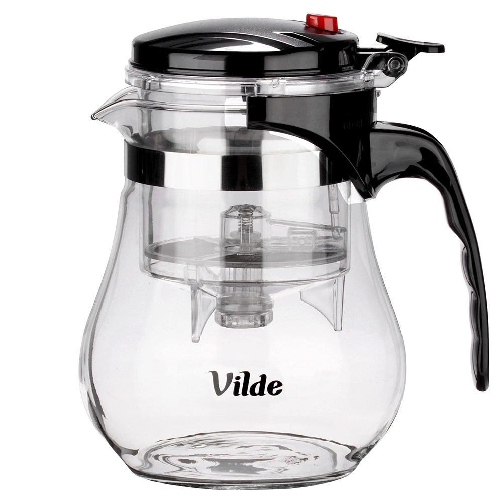 Glass Teapot with Infuser, 1.15L Borosilicate