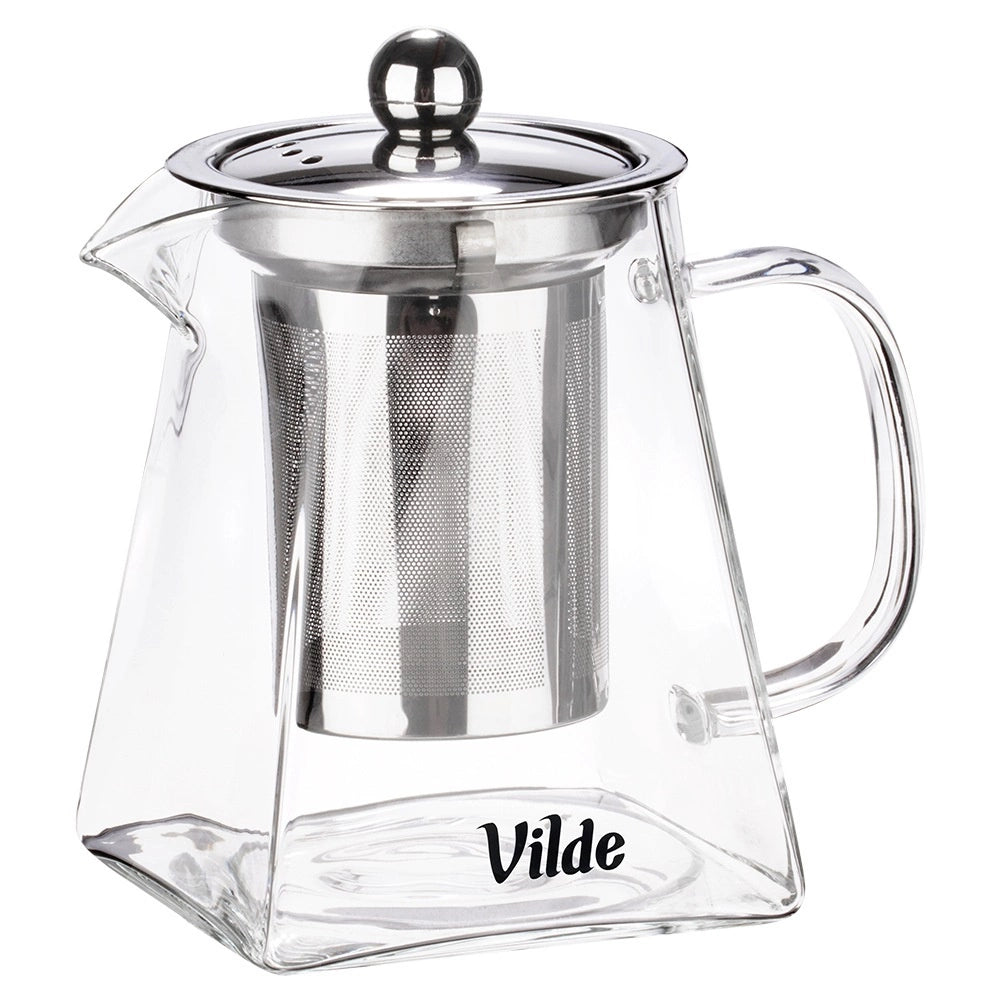 Glass Teapot with Infuser, 490 ml, Heat-Resistant