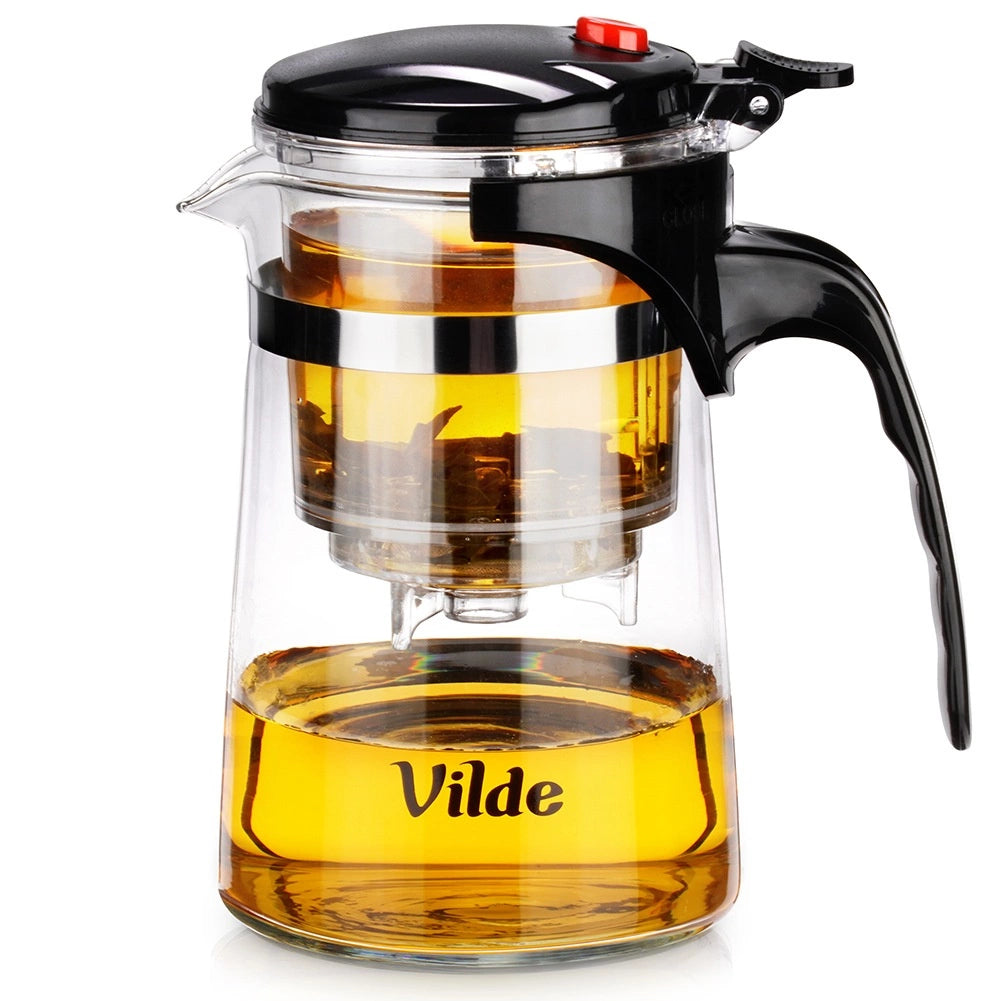 Glass Teapot with Infuser, 600ml Borosilicate