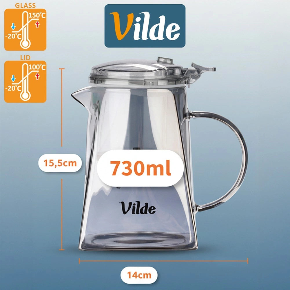Glass Teapot with Infuser, 730 ml, Borosilicate