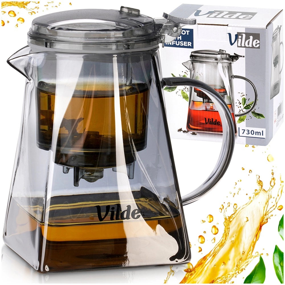 Glass Teapot with Infuser, 730 ml, Borosilicate