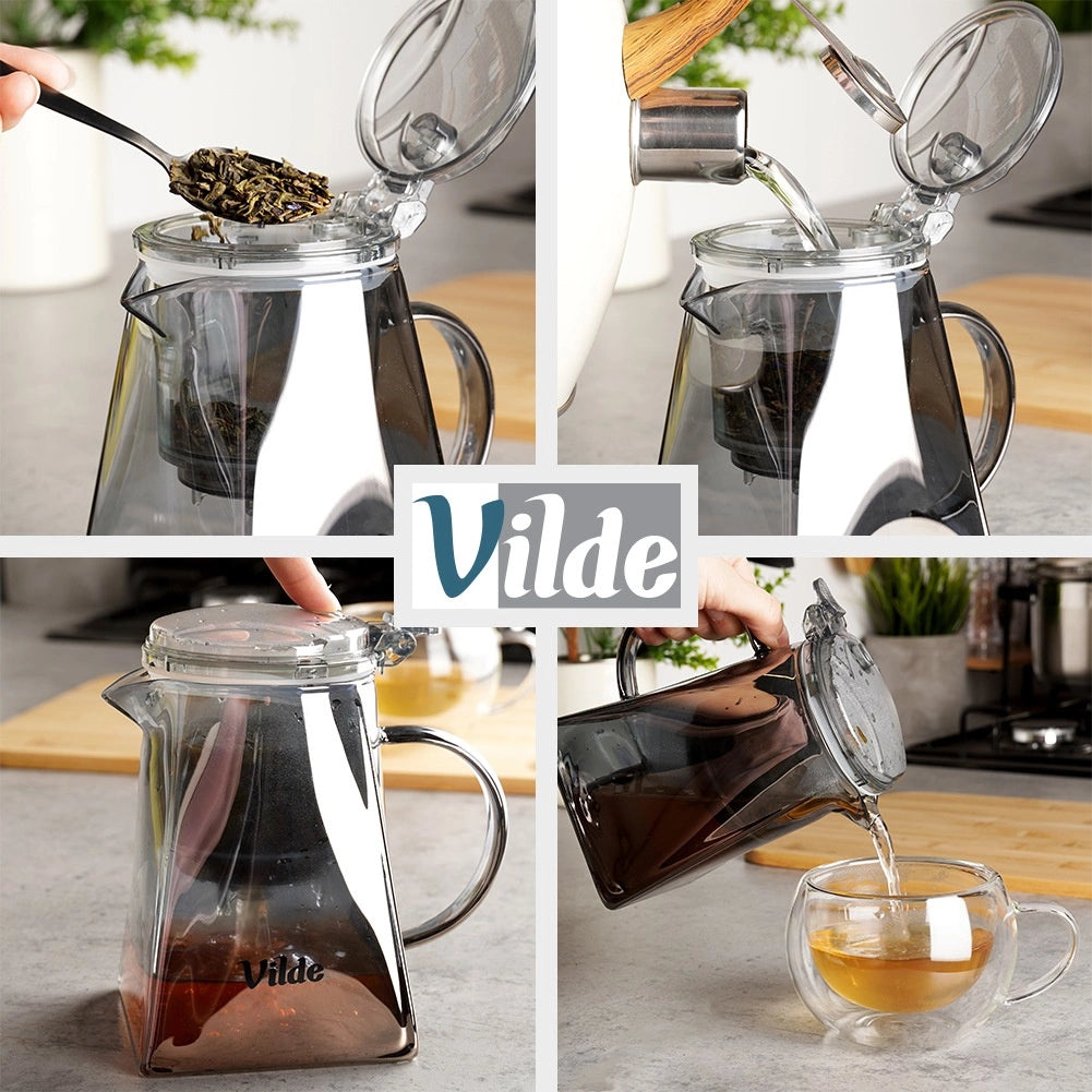 Glass Teapot with Infuser, 880 ml, Borosilicate