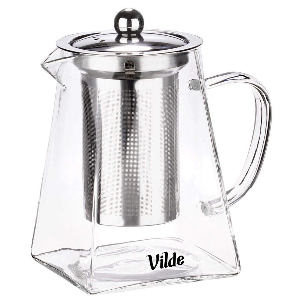 Glass Teapot with Infuser, Heat-Resistant, 730 ml