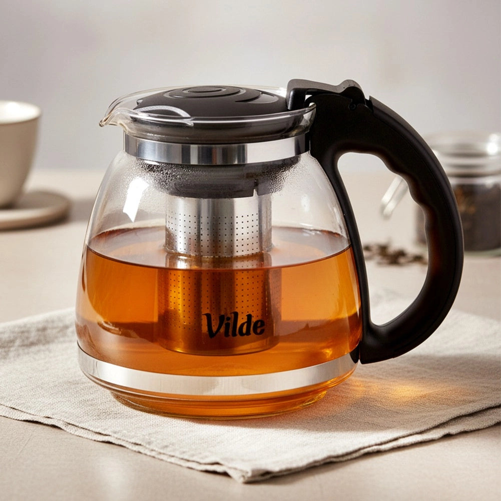 Glass Teapot with Stainless Steel Infuser, 1.5L