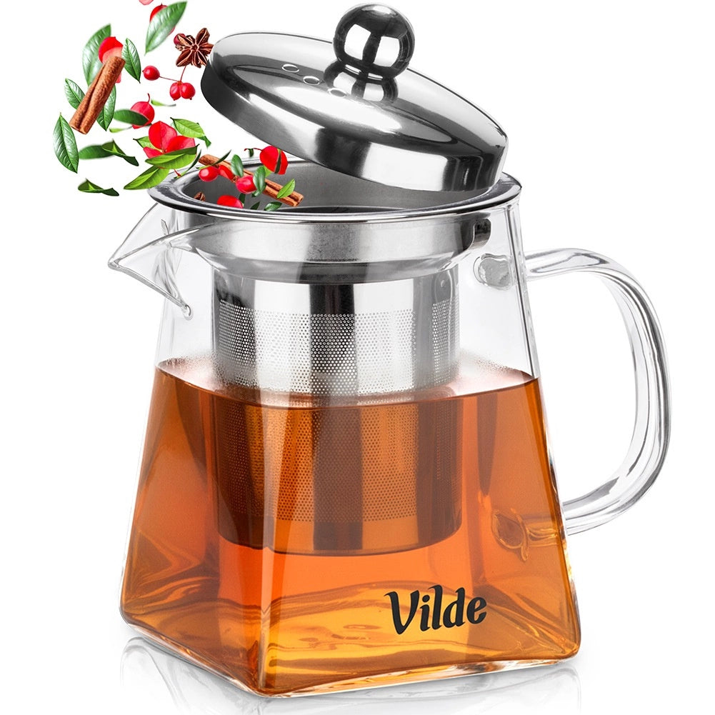 Glass Teapot with Stainless Steel Infuser, 330 ml