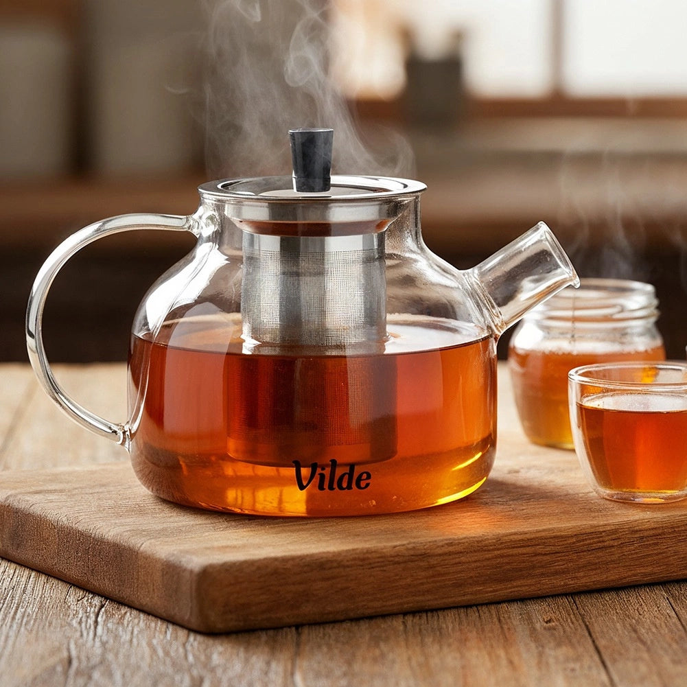 Glass Teapot with Stainless Steel Infuser, 850 ml