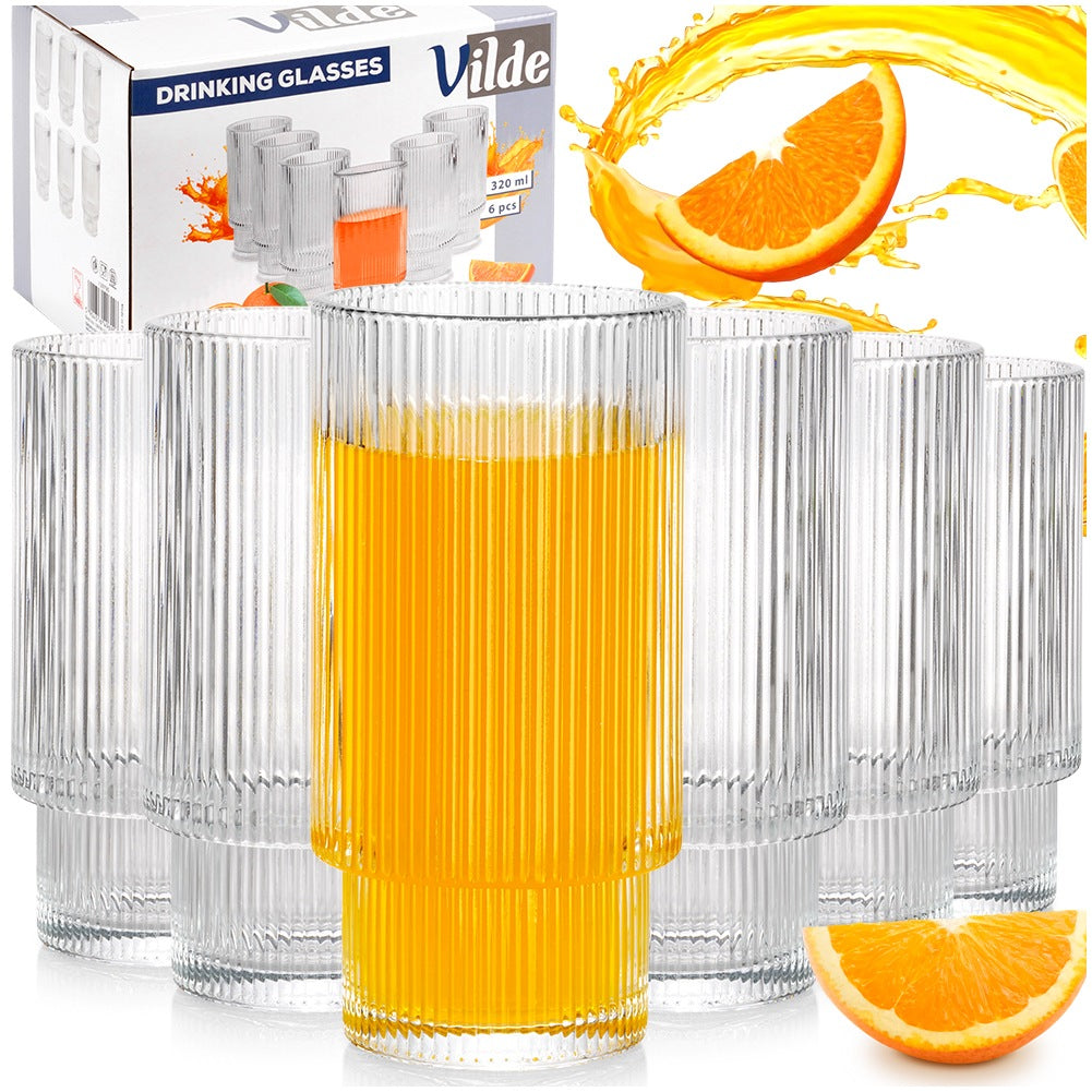 Glass Tumblers 320ml, Set of 6