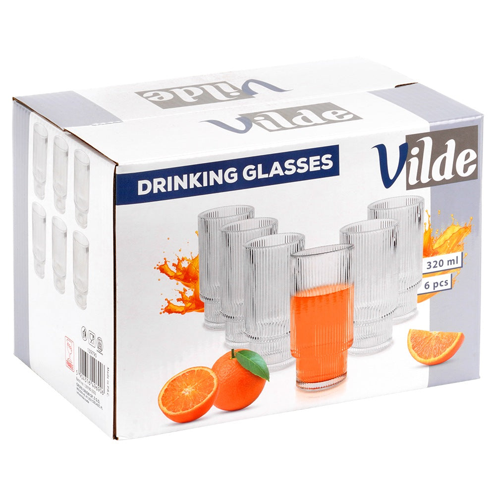 Glass Tumblers 320ml, Set of 6
