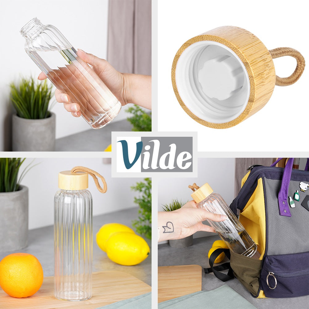 Glass Water Bottle, 500 ml