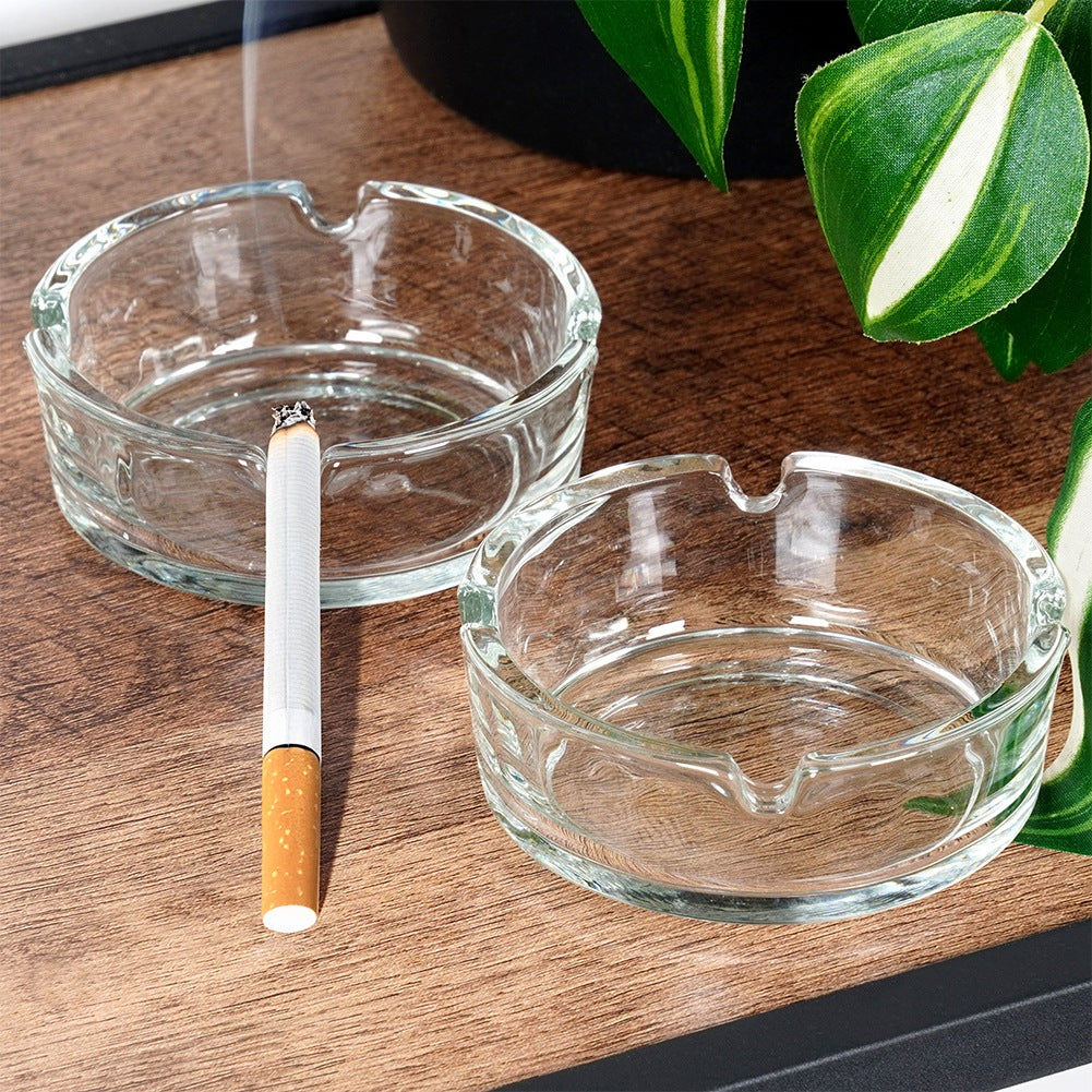 Glass ashtray 8 cm 2 pcs.
