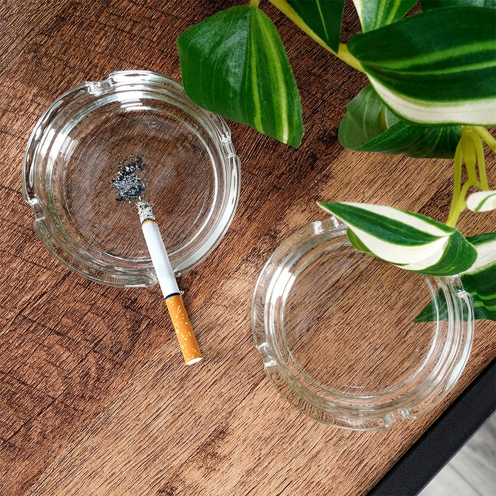 Glass ashtray 8 cm 2 pcs.