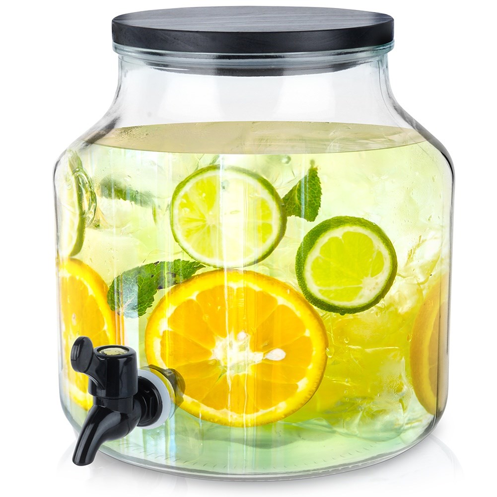 Glass beverage jar with tap 5.2 l