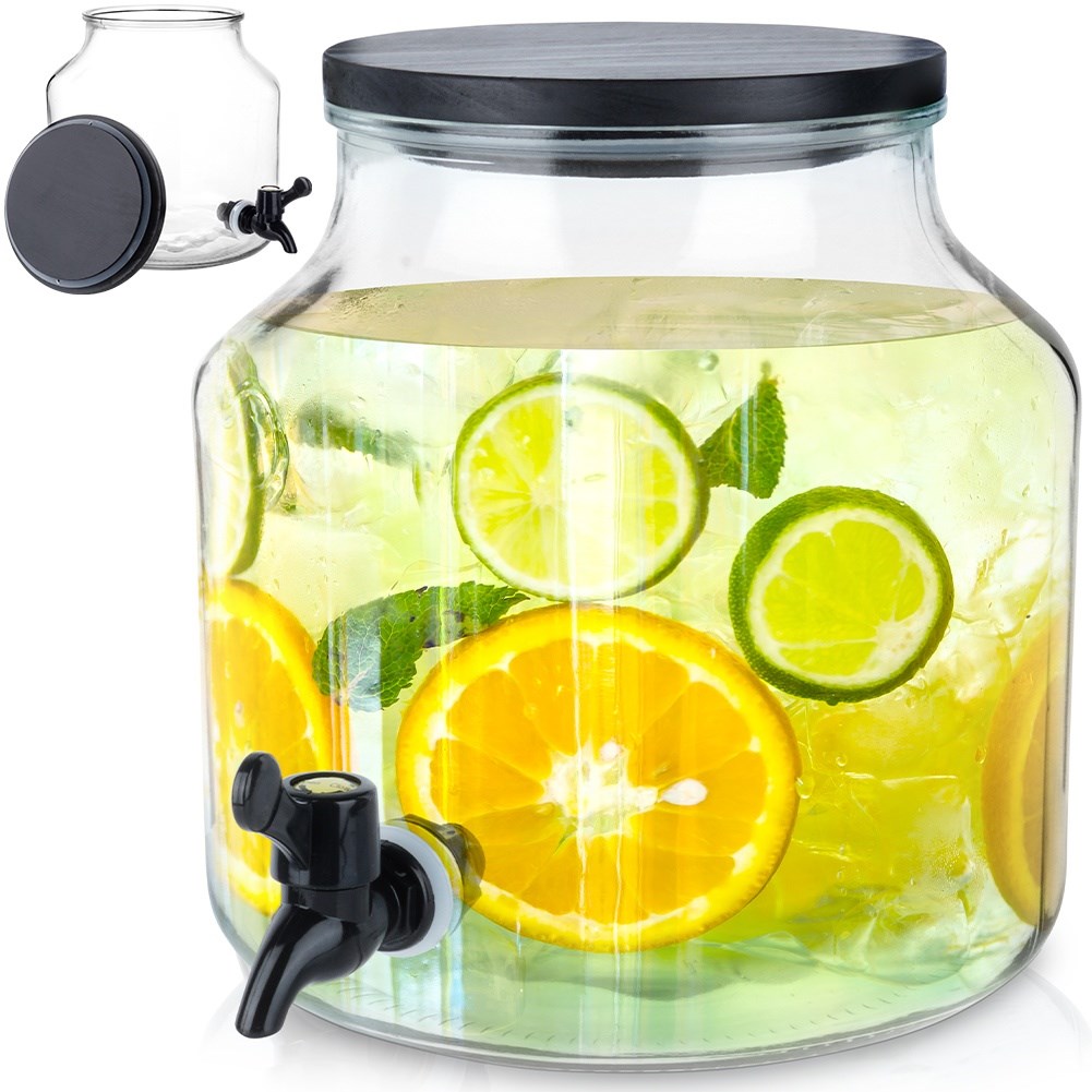 Glass beverage jar with tap 5.2 l