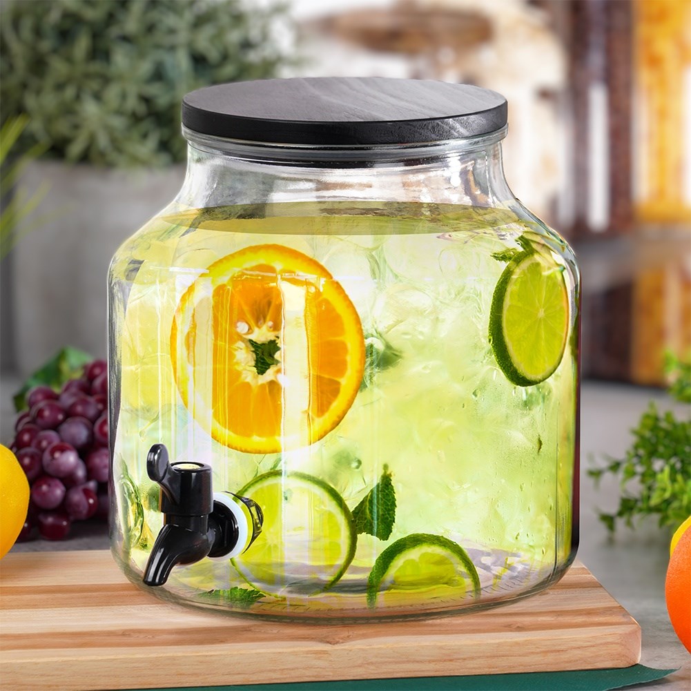 Glass beverage jar with tap 5.2 l