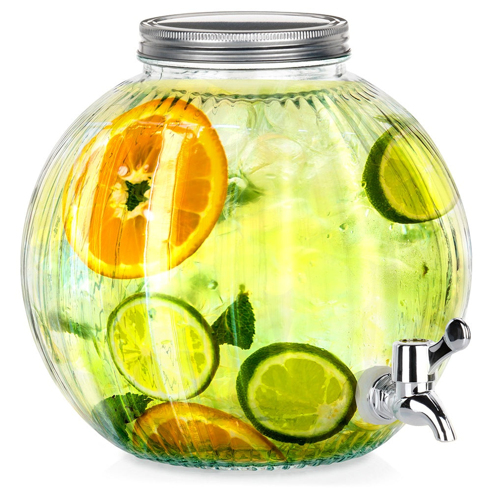 Glass beverage jar with tap 5.5 l