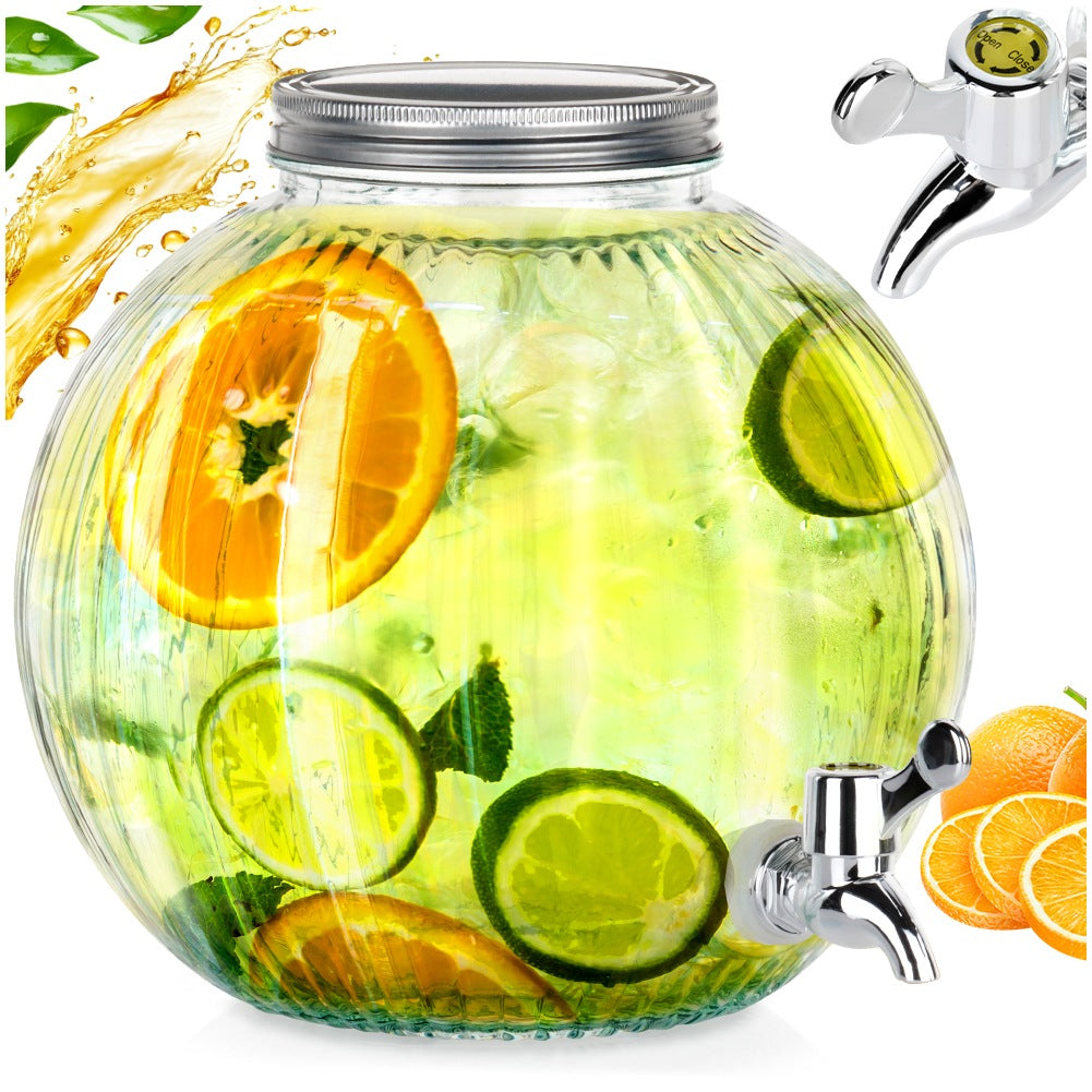 Glass beverage jar with tap 5.5 l