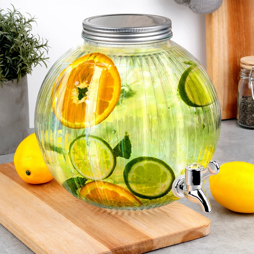 Glass beverage jar with tap 5.5 l