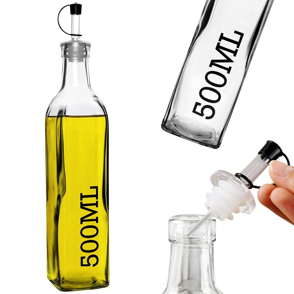 Glass bottle 500 ml with resealable dosage for olive oil