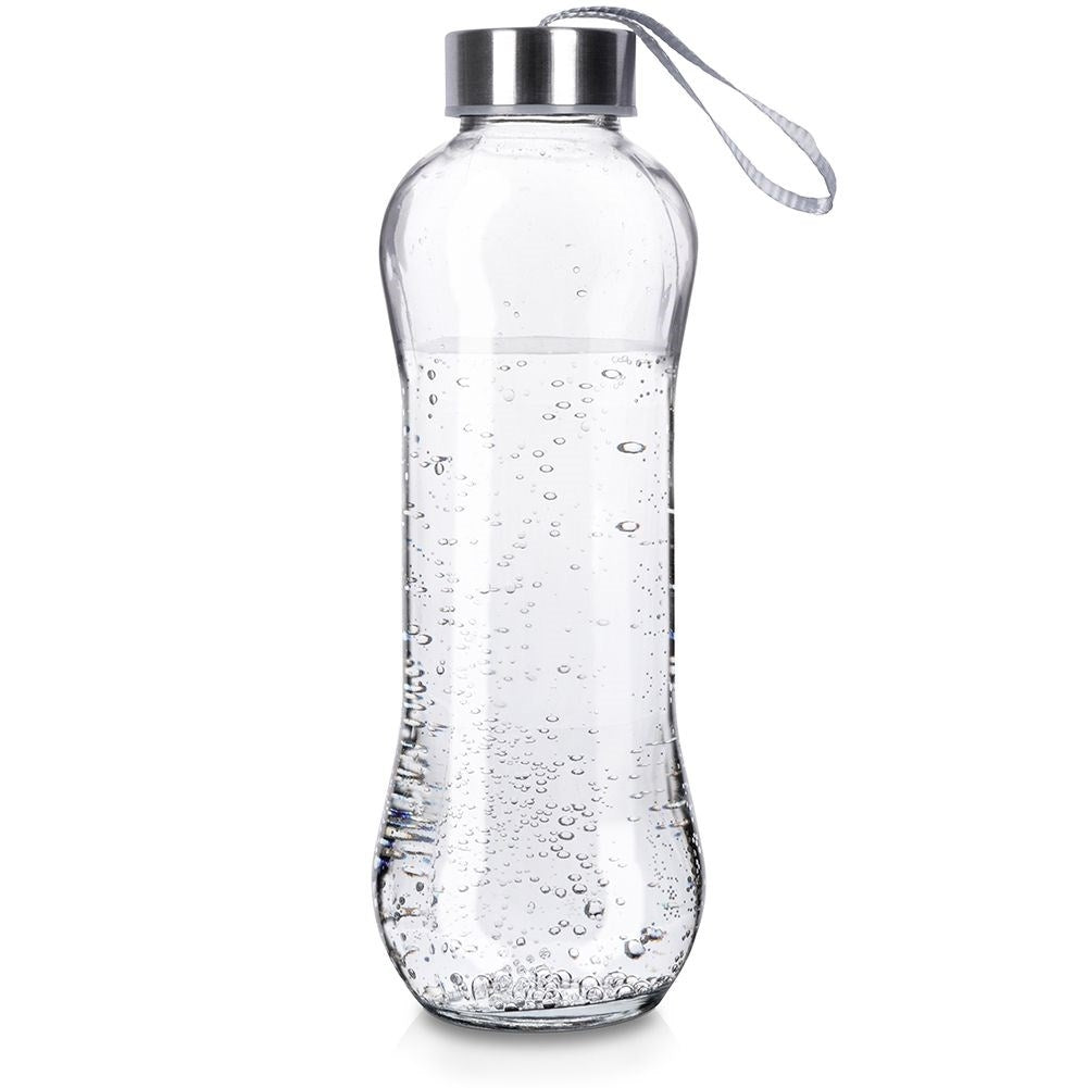 Glass bottle 600 ml with seal and steel lid for all drinks