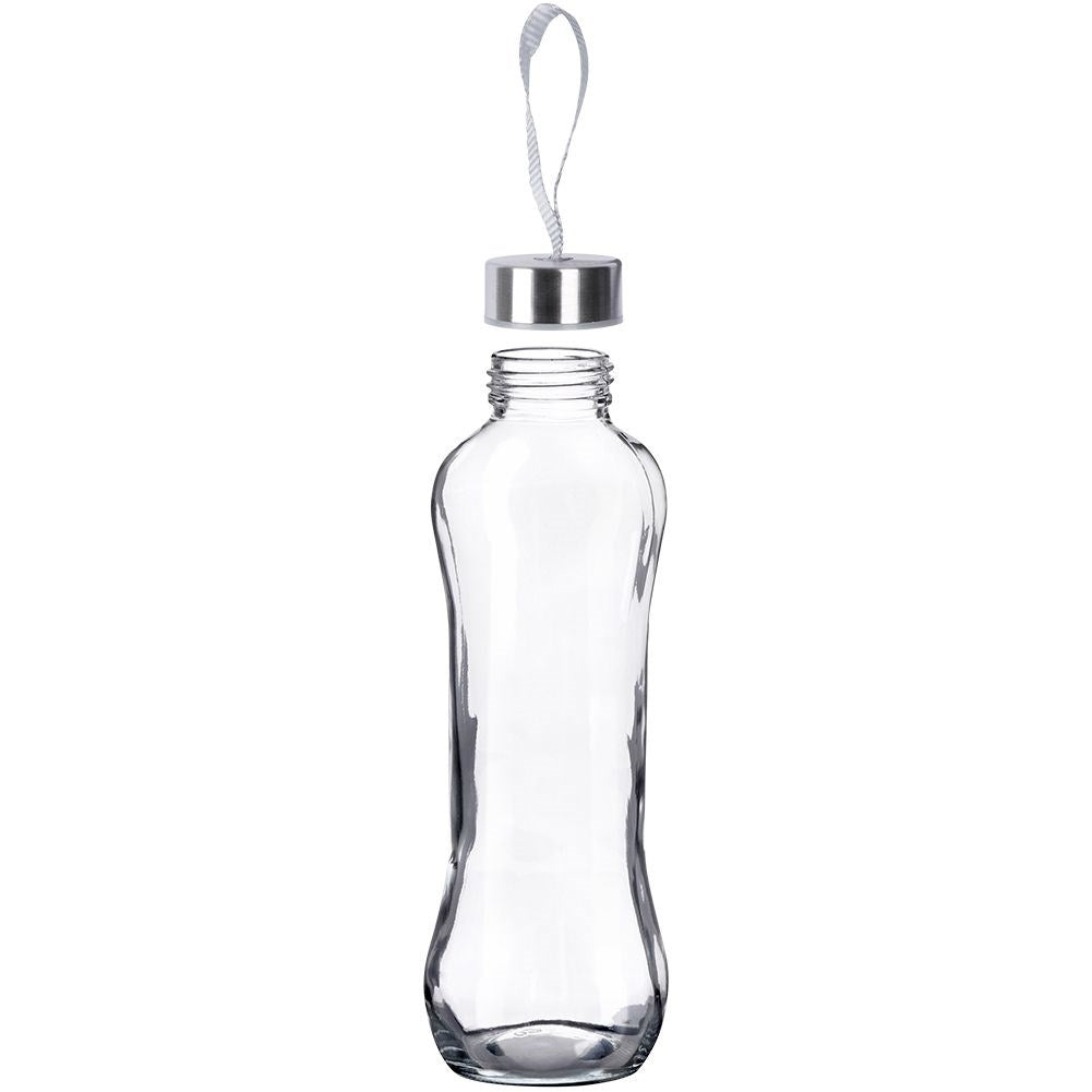 Glass bottle 600 ml with seal and steel lid for all drinks