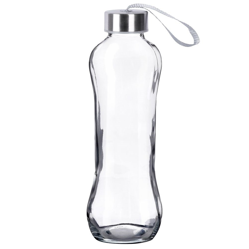 Glass bottle 600 ml with seal and steel lid for all drinks