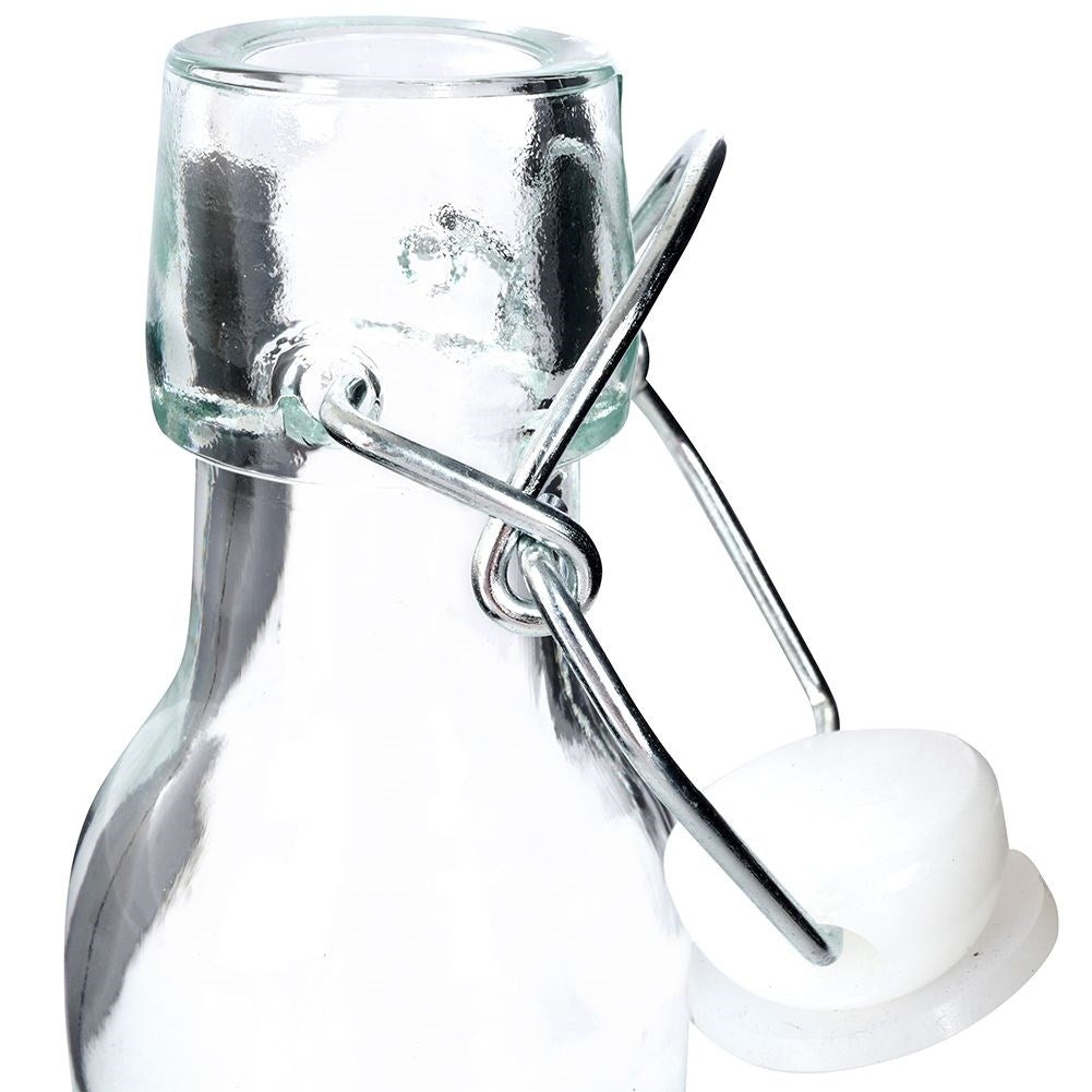 Glass bottle for oil/vinegar with garlic, herbs & chilli