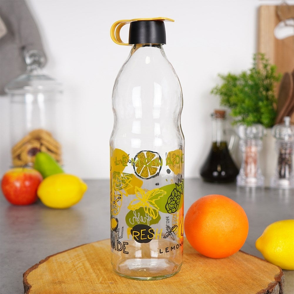 Glass bottle with Citrus motif - Perfect for Lemonade and Juice