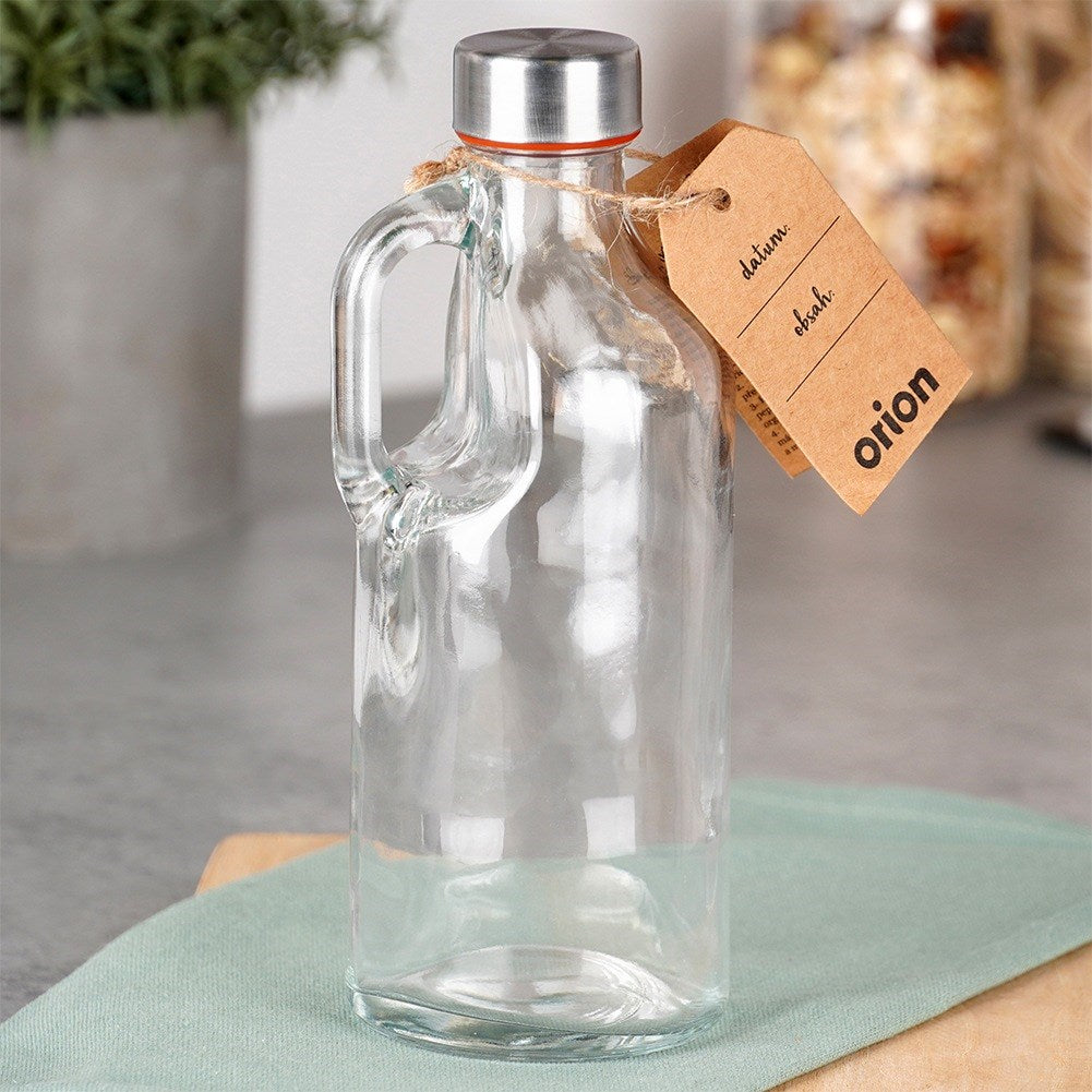 Glass bottle with handle 550 ml