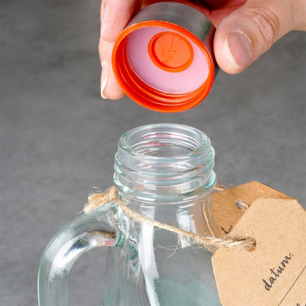 Glass bottle with handle 550 ml