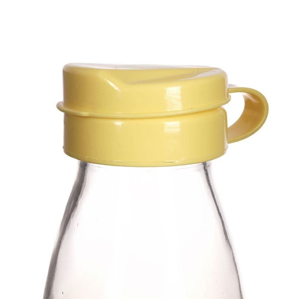 Glass bottle with lemon motif