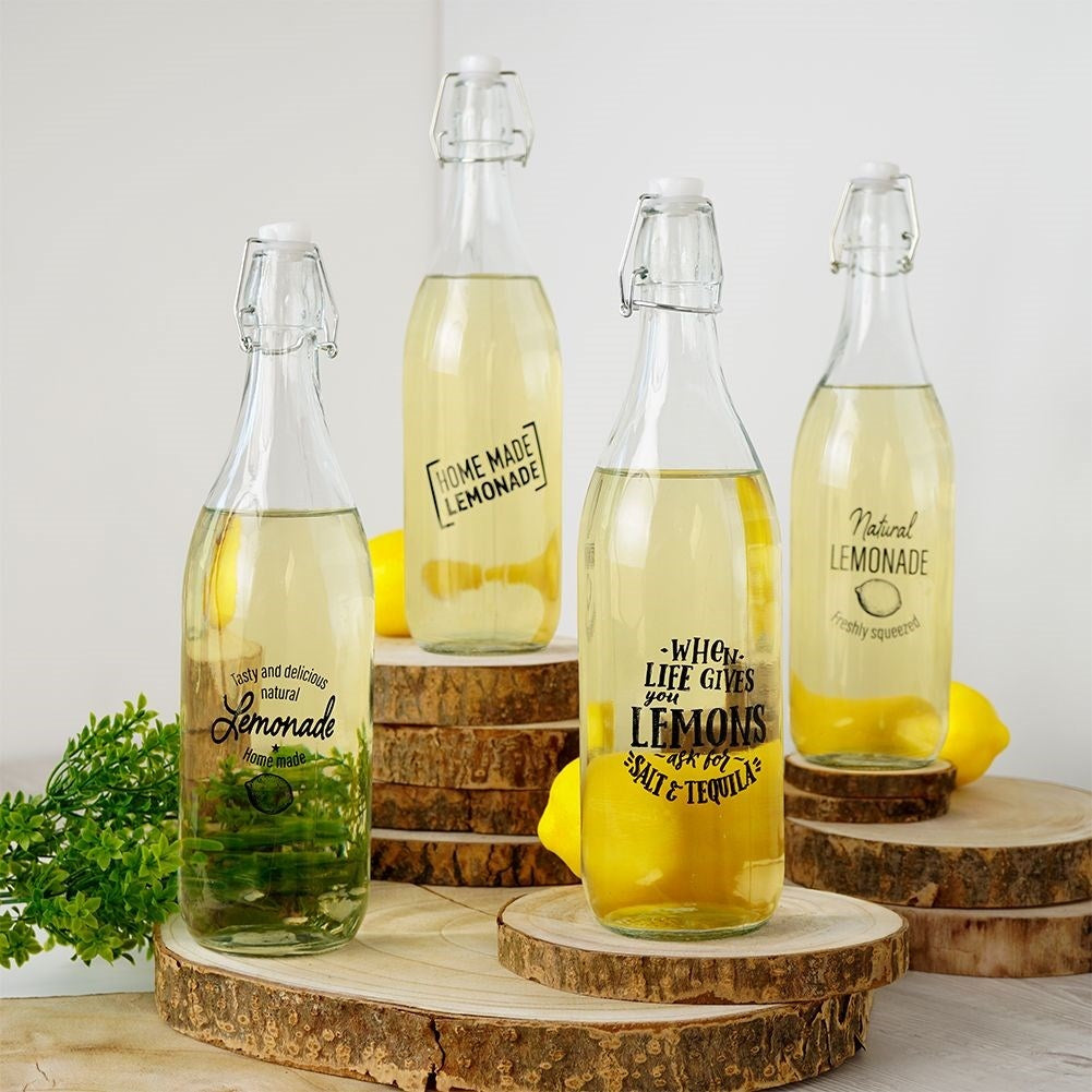 Glass bottle with patent cork - perfect for drinks