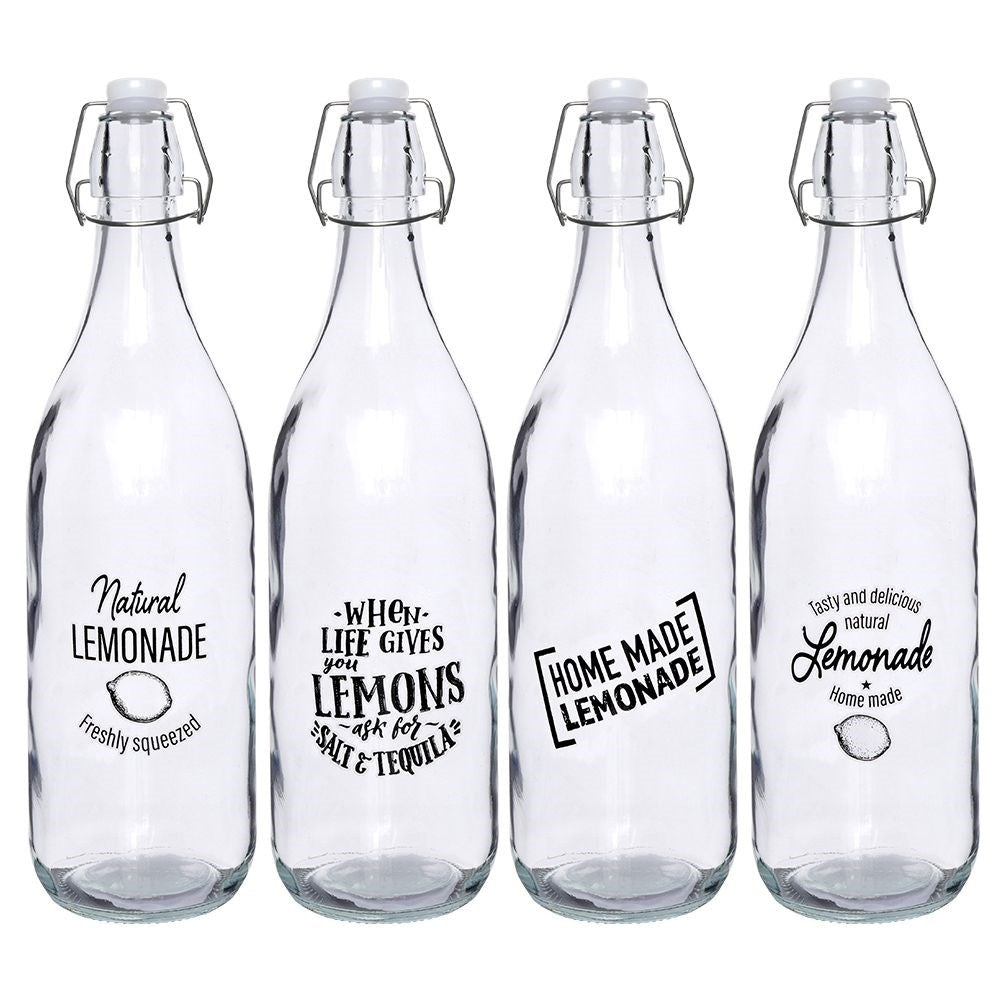 Glass bottle with patent cork - perfect for drinks