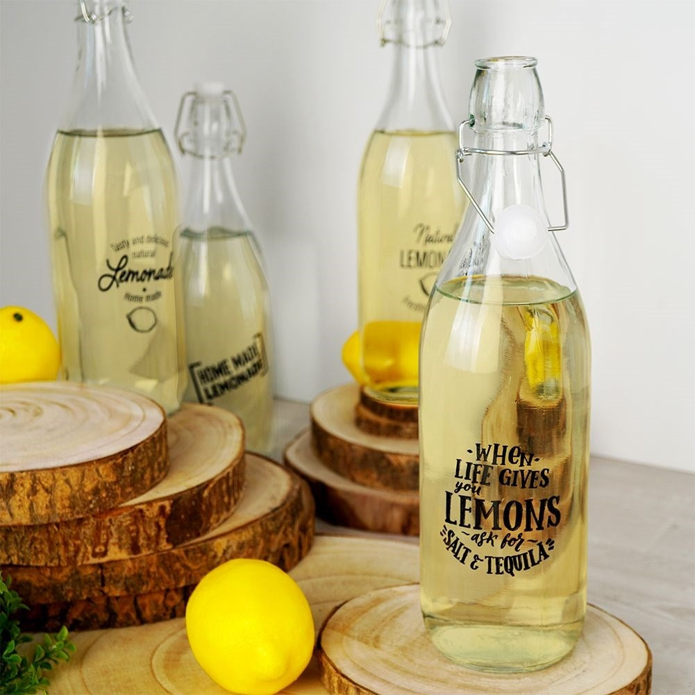 Glass bottle with patent cork - perfect for drinks