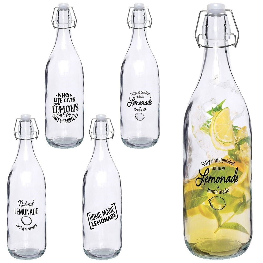 Glass bottle with patent cork - perfect for drinks