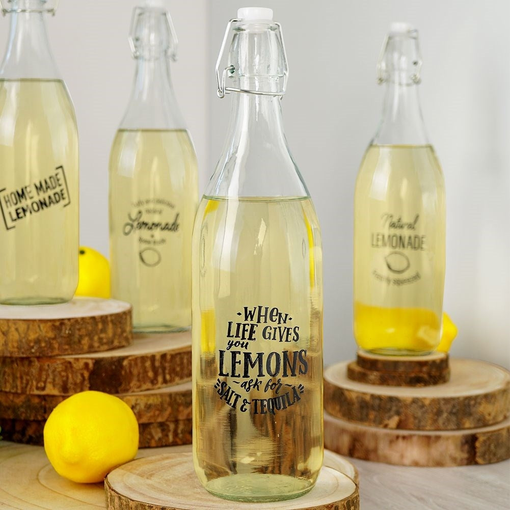 Glass bottle with patent cork - perfect for drinks