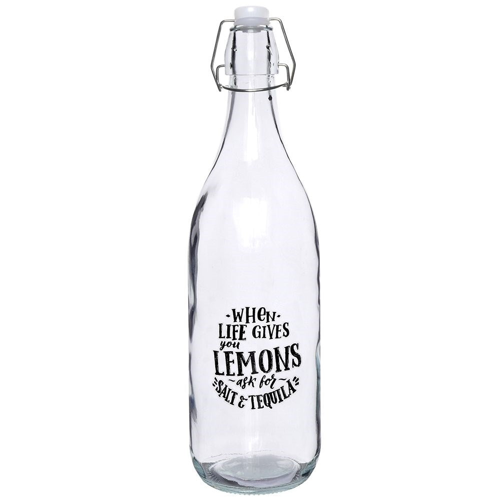 Glass bottle with patent cork - perfect for drinks